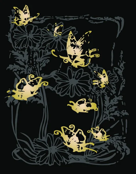 Иллюстрация Бабочки Творческое Искусство — стоковый вектор
