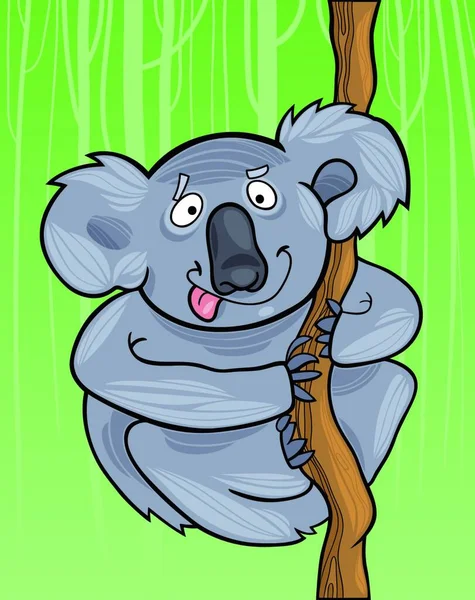 Desenho Animado Koala Ilustração Vetorial —  Vetores de Stock