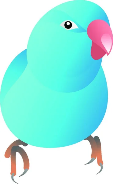 Oiseau Bleu Illustration Vectorielle Colorée — Image vectorielle