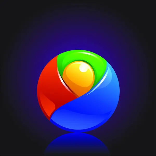 Illustration Vectorielle Boule Chromée — Image vectorielle