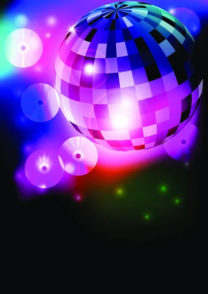 Disco Ball Colorful Vector Illustration — Stock Vector