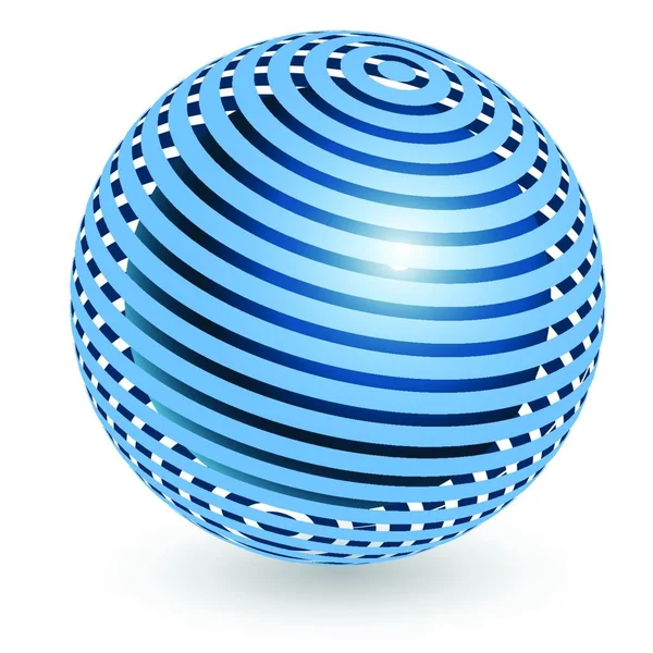 Blu Palla Colorato Vettoriale Illustrazione — Vettoriale Stock