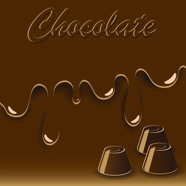 Gourmet Chocolate Vector Illustration — Stock Vector