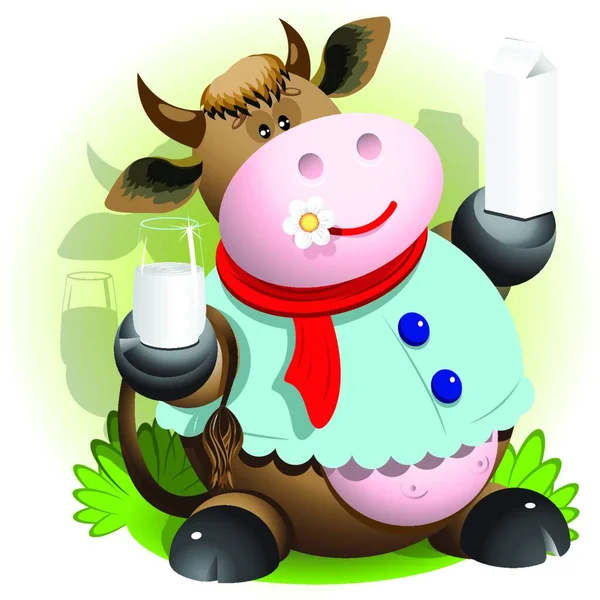 Vaca Vector Colorido Ilustración — Vector de stock