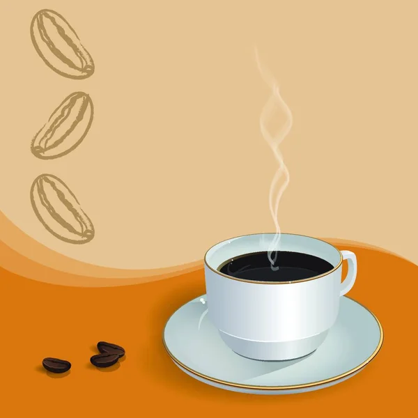 Tasse Kaffee Bunte Vektor Illustration — Stockvektor