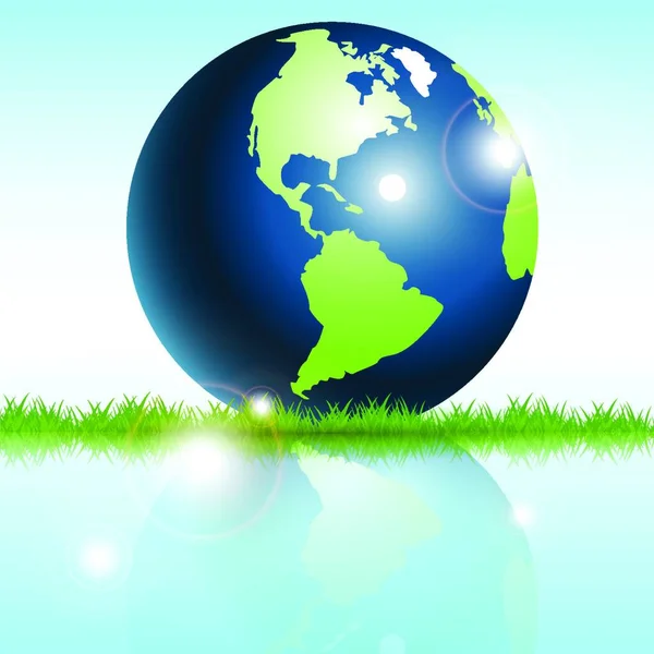 Eco Illustration Vectorielle Globe — Image vectorielle