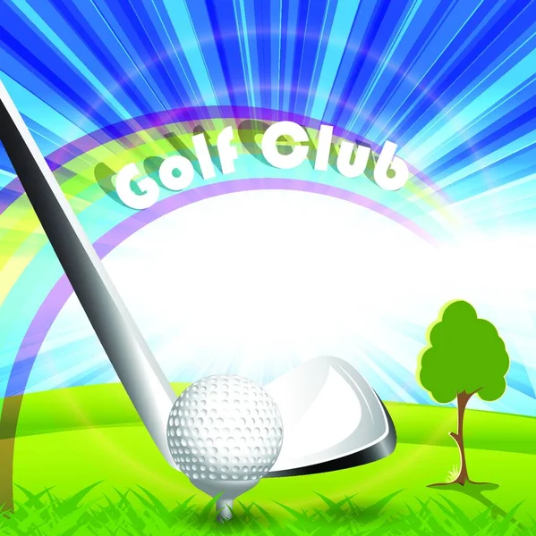 Golf Colorato Vettoriale Illustrazione — Vettoriale Stock