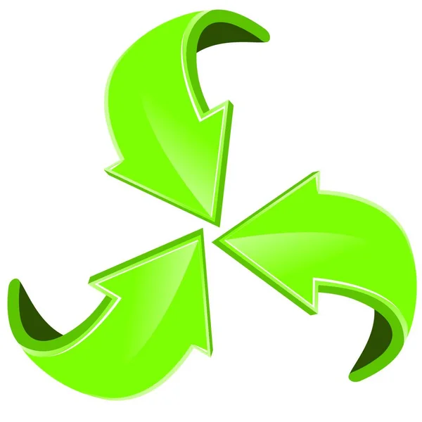 Flèche Verte Illustration Vectorielle Colorée — Image vectorielle