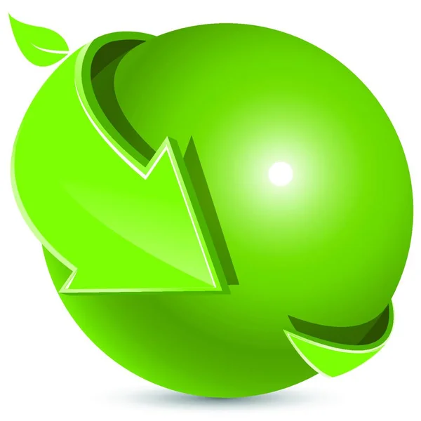 Green Ball Vektor Illustration — Stockvektor
