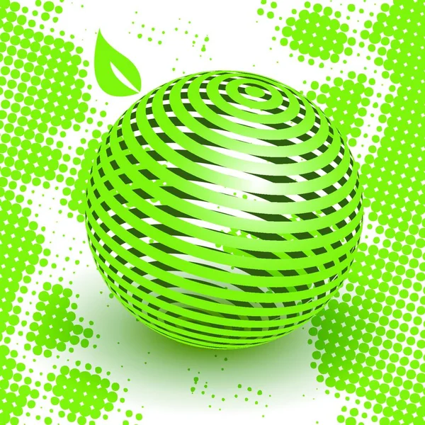 Green Ball Colorful Vector Illustration — Stock Vector
