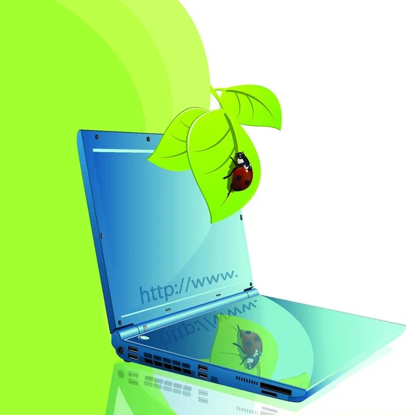 Carnet Ladybird Illustration Vectorielle Colorée — Image vectorielle