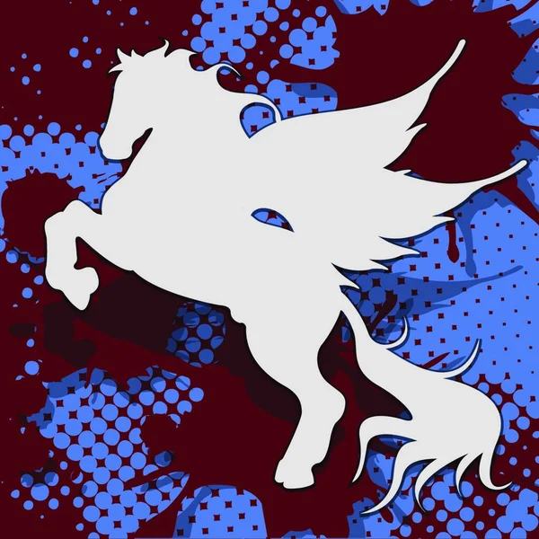 Pegasus Colorful Vector Illustration — Stock Vector