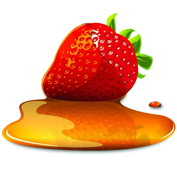 Strawberry Icon Vector Illustration — Stock Vector