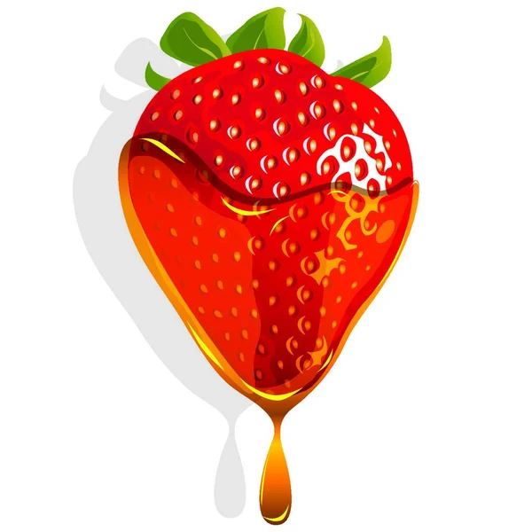 Strawberry Icon Vector Illustration — Stock Vector