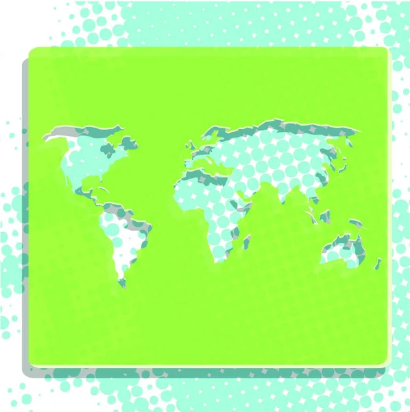 Textura Mapa Mundial Ilustração Vetorial —  Vetores de Stock