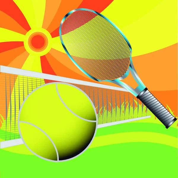 Illustration Des Großen Tennis — Stockvektor