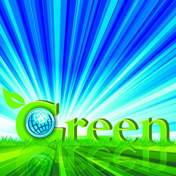 Ilustração Vetorial Verde Colorida — Vetor de Stock