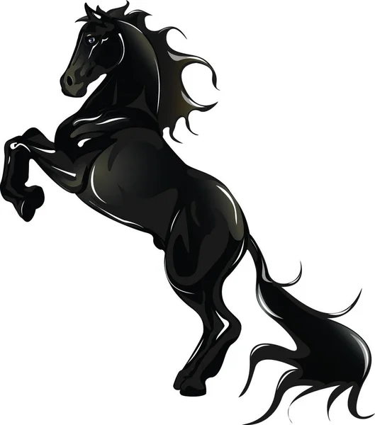 Black Horse Graphic Vector Illustration — Stock Vector