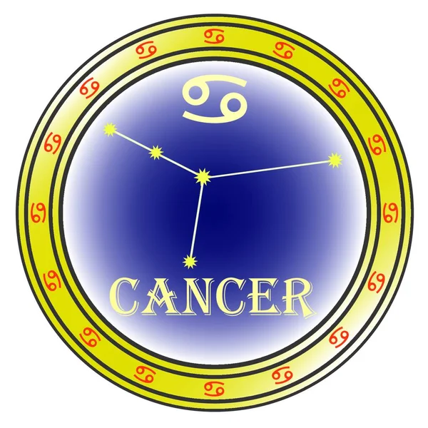 星座の癌 ベクトル図 — ストックベクタ