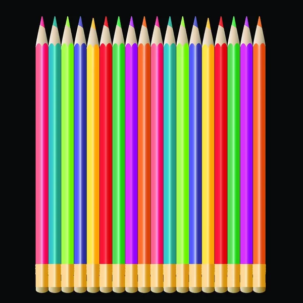 Векторная Иллюстрация Цветных Карандашей — стоковый вектор