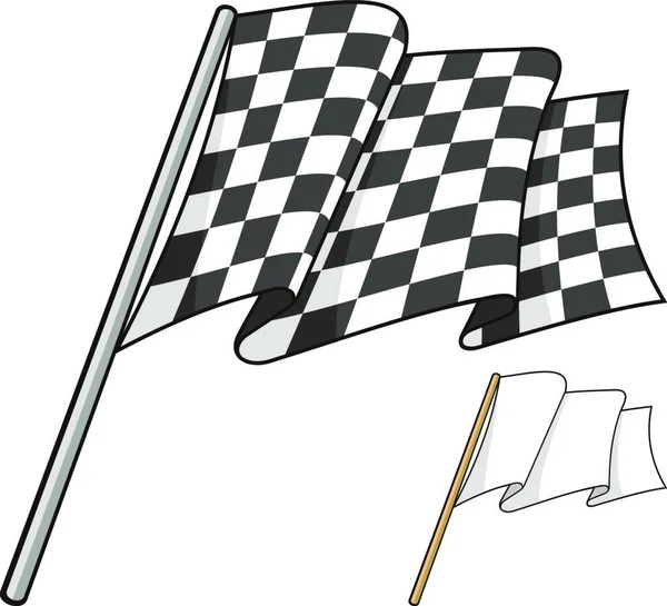Bandeira Quadriculada Ilustração Vetorial Colorida — Vetor de Stock