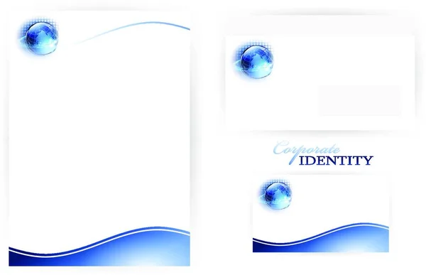 Identité Entreprise Set Vector Illustration — Image vectorielle