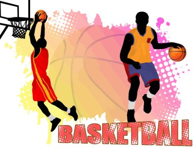 Basketball poster, graphic vector illustration