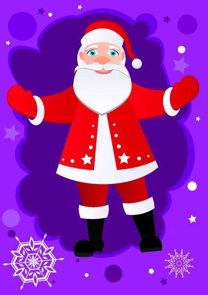 Salutations Père Noël Illustration Vectorielle Graphique — Image vectorielle