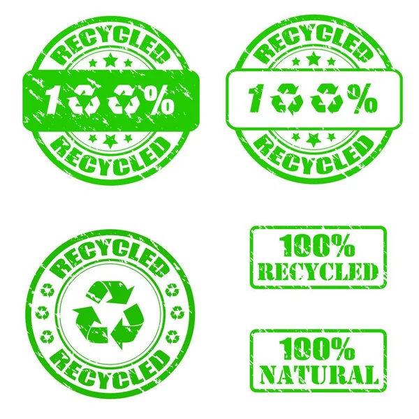 Набір Значків Екології Переробки — стоковий вектор
