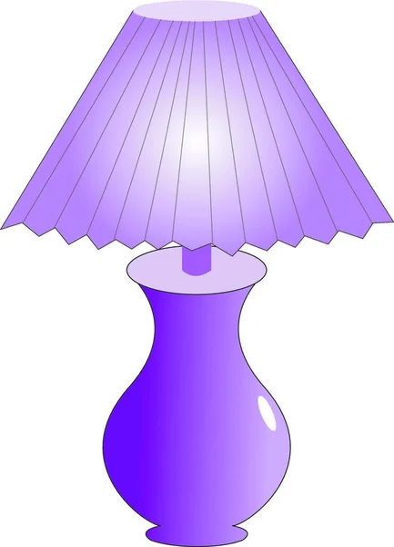 Lampe Table Décorative Illustration Vectorielle — Image vectorielle