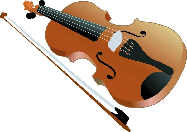 Geige Auf Weißer Abbildung — Stockvektor