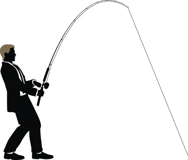 Fishing Business Graphic Vector Illustration — Stok Vektör