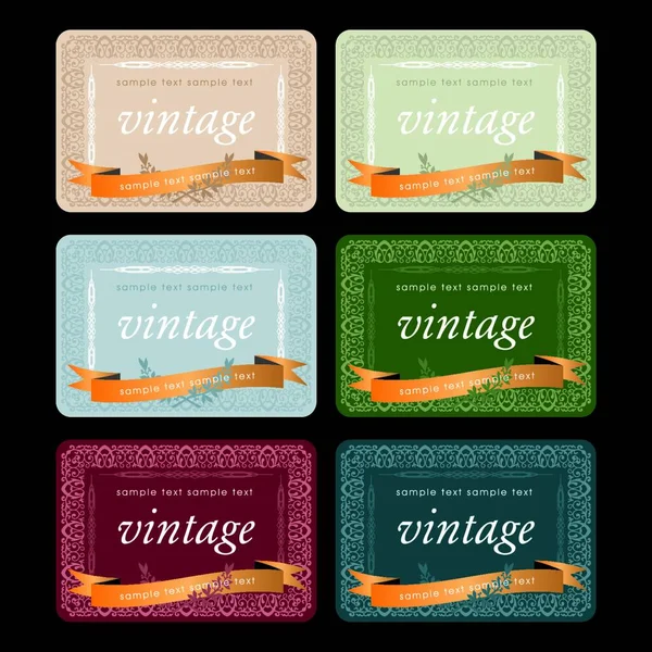 Ensemble Étiquettes Vin Vintage — Image vectorielle