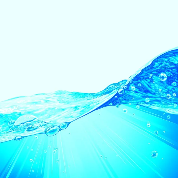 Vatten Våg Med Bubblor Vektor Illustration — Stock vektor