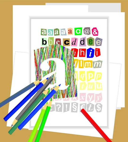 Alfabeto Conjunto Vector Ilustración — Archivo Imágenes Vectoriales