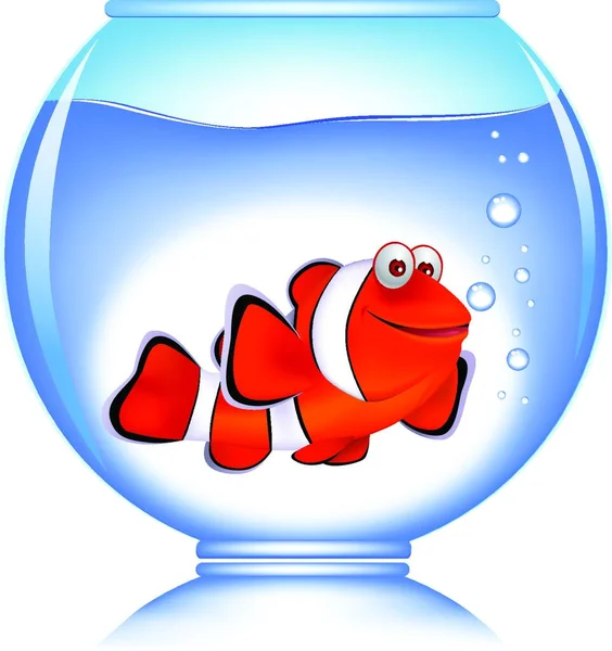 Clown Fisch Cartoon Vektor Illustration — Stockvektor