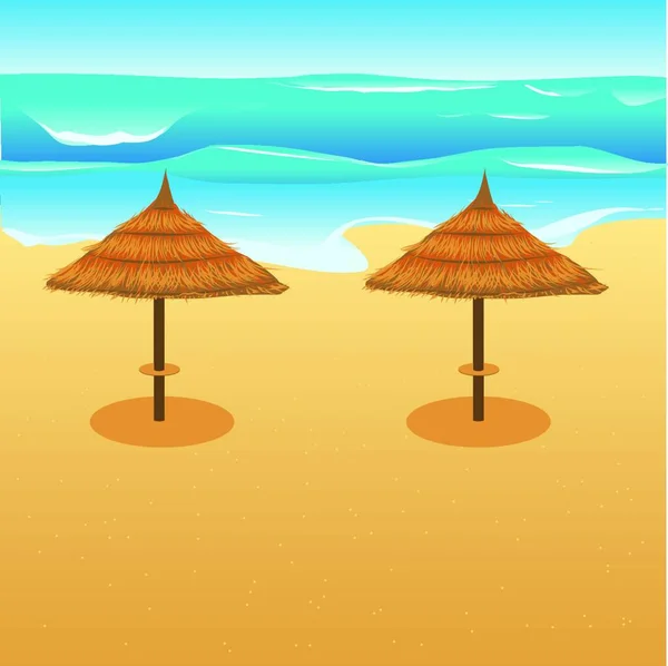 Зонтик Пляже — стоковый вектор