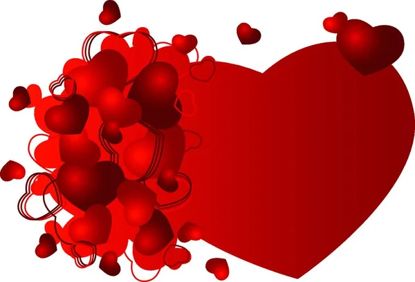 Valentine Καρδιά Διανυσματική Απεικόνιση Απλό Σχέδιο — Διανυσματικό Αρχείο