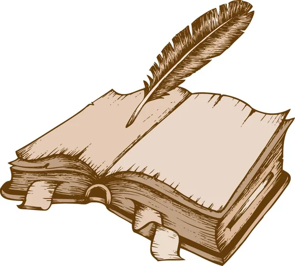 古い本のテーマベクトル図 — ストックベクタ