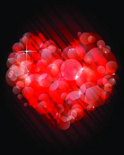 愛のシンボル バレンタインデーカードのテンプレート ハートイラスト — ストックベクタ