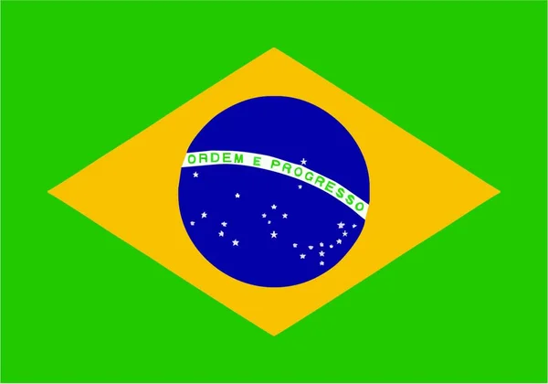 Flag Brasil Icon Web Vector Illustration — Stock Vector