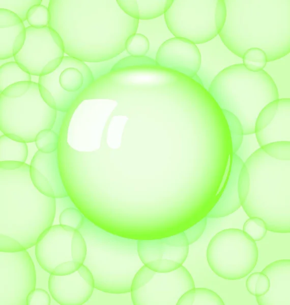 Transparenzball Mit Seifenblase — Stockvektor