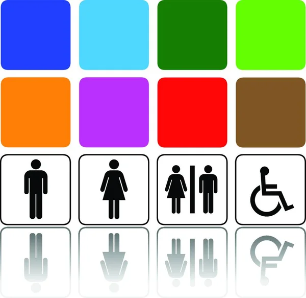 厕所标志 男人和女人 — 图库矢量图片