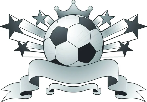 Emblema Fútbol Vector Ilustración — Vector de stock
