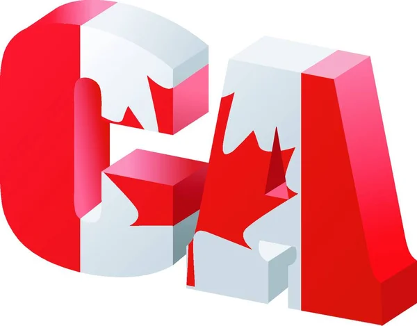 Domínio Topo Internet Canadá Ilustração Vetorial Design Simples — Vetor de Stock