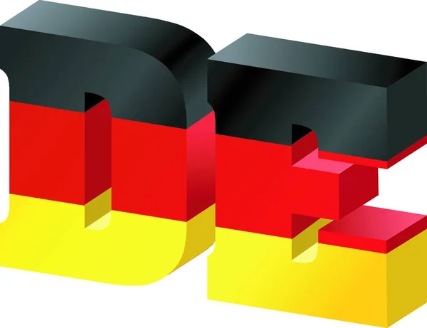 Internet Dominio Nivel Superior Alemania Ilustración Vectorial Diseño Simple — Vector de stock