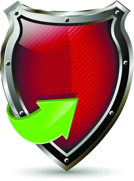 Shield Web Icon Vector Illustration — Stock Vector