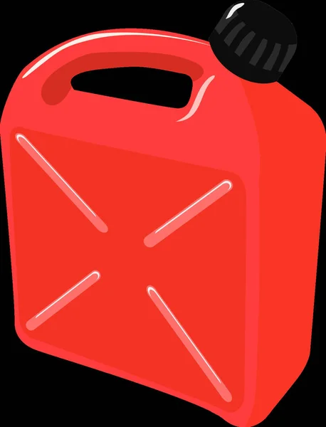 Red Plastic Jerrican Icon Vector Illustration — Stock Vector