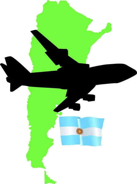 Let Argentiny Vektorové Ilustrace Jednoduchý Design — Stockový vektor