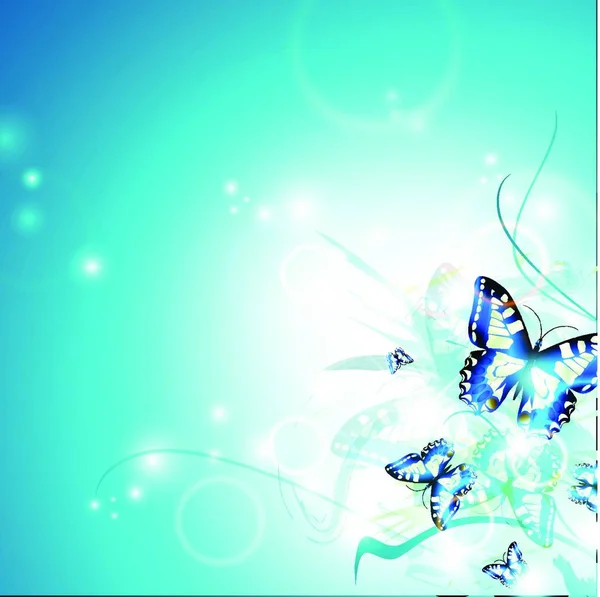 Illustration Schmetterlinge Kreative Kunst — Stockvektor